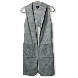 Topshop Mid length sleeveless open front Blazer
